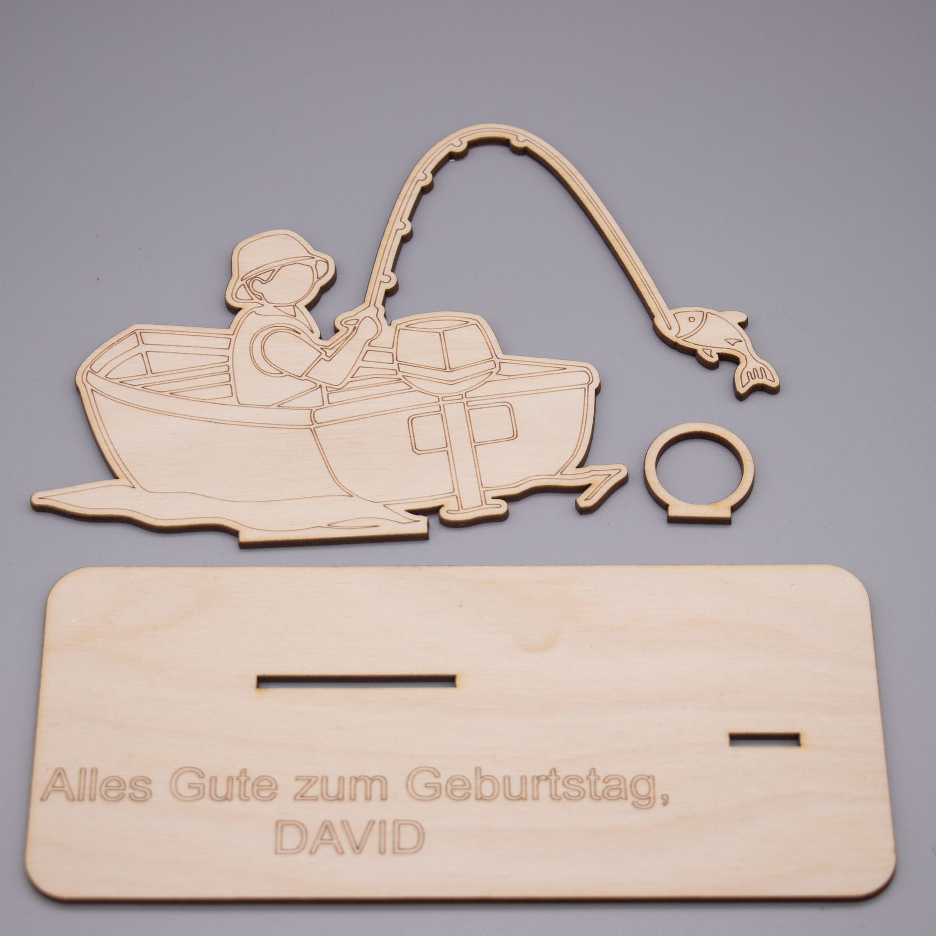 Geldgeschenk Angler personalisierbar SandavDesigns